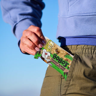 Person holding Bobo's bar