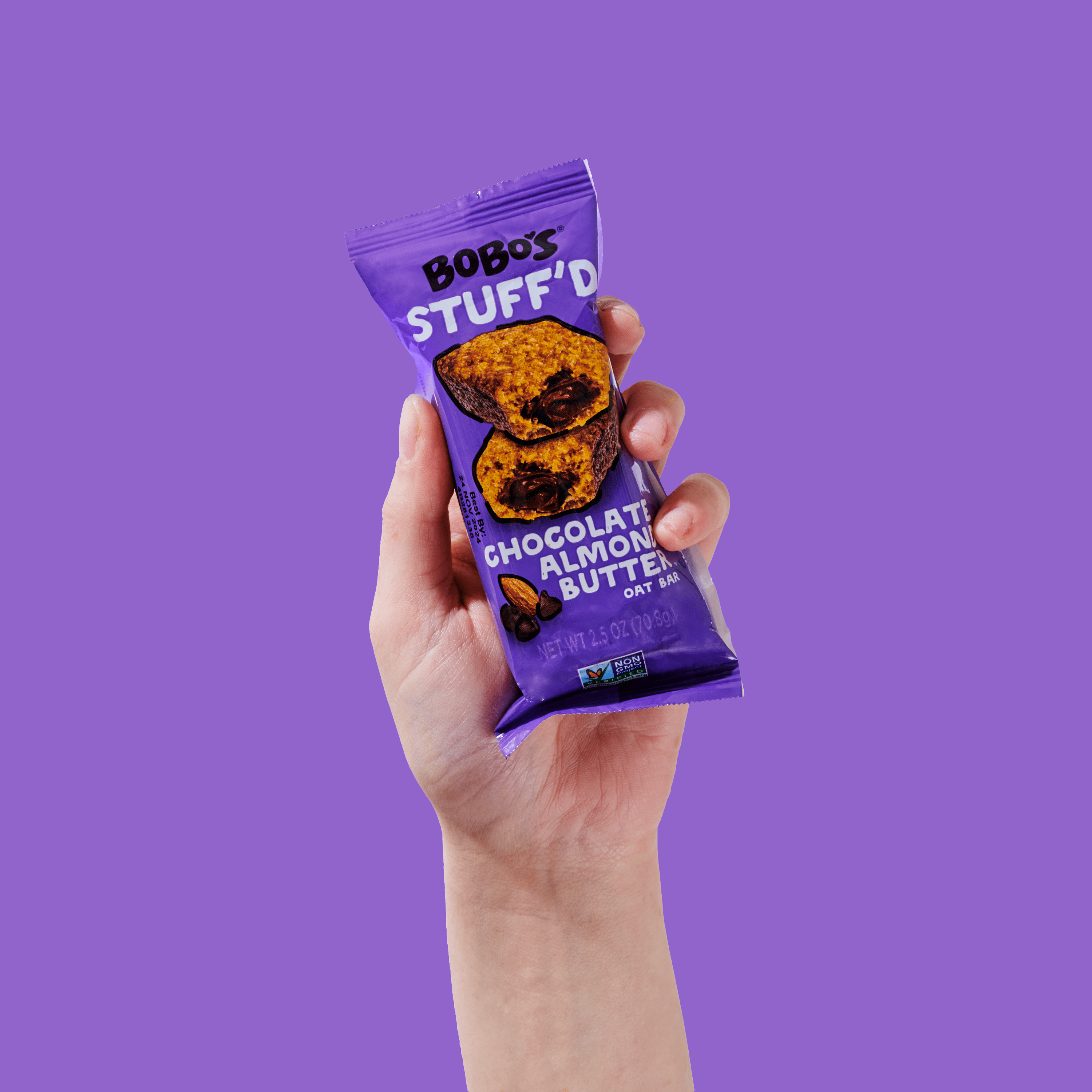 Chocolate Almond Butter Stuff'd Oat Bar