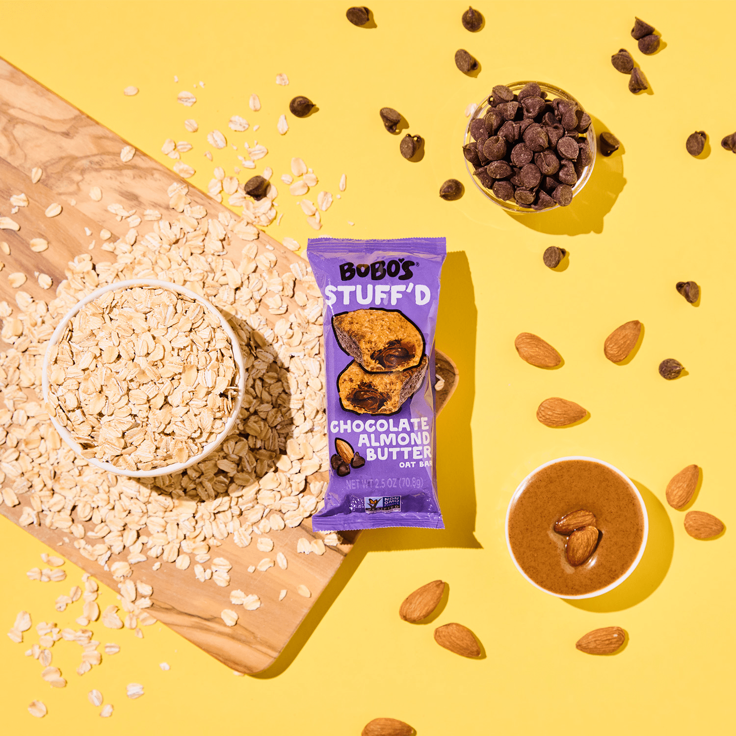 Chocolate Almond Butter Stuff'd Oat Bar