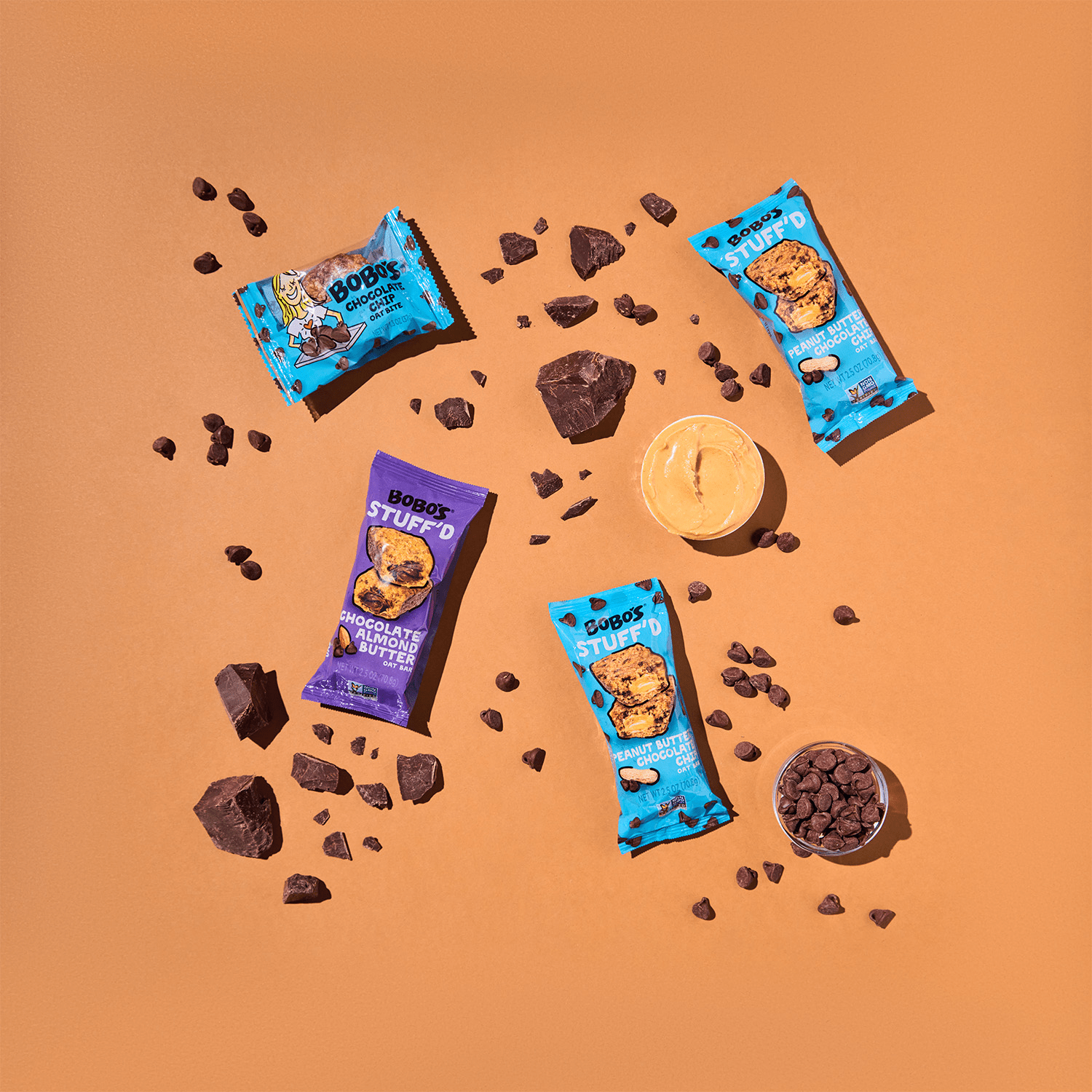 Chocolate Almond Butter Stuff'd Oat Bar
