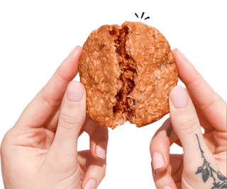 Two hands holding a Bobo's bar