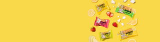 Yellow background with Variety Oat Bars on it