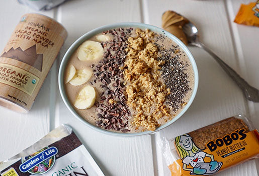 Peanut Butter & Banana Chocolate Smoothie Bowl | Bobo's Recipes