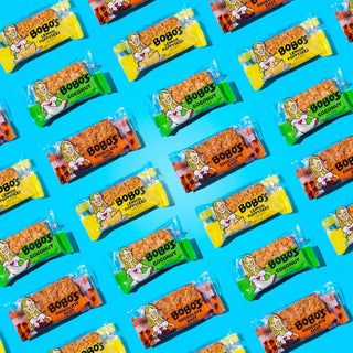 A group of Bobo’s Oat Bars, including the Chocolate Chip Oat Bar