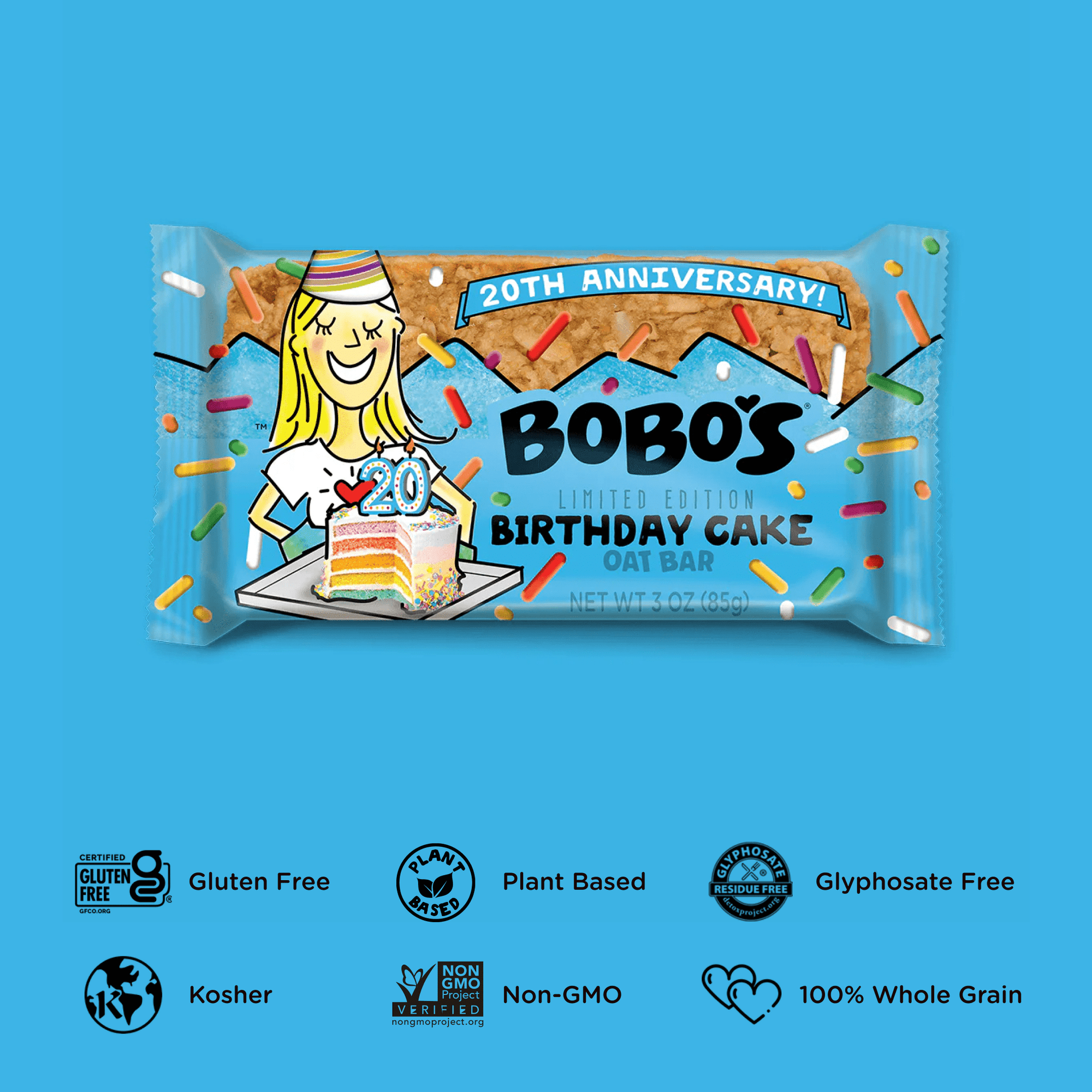 Birthday Cake Oatmeal Bar