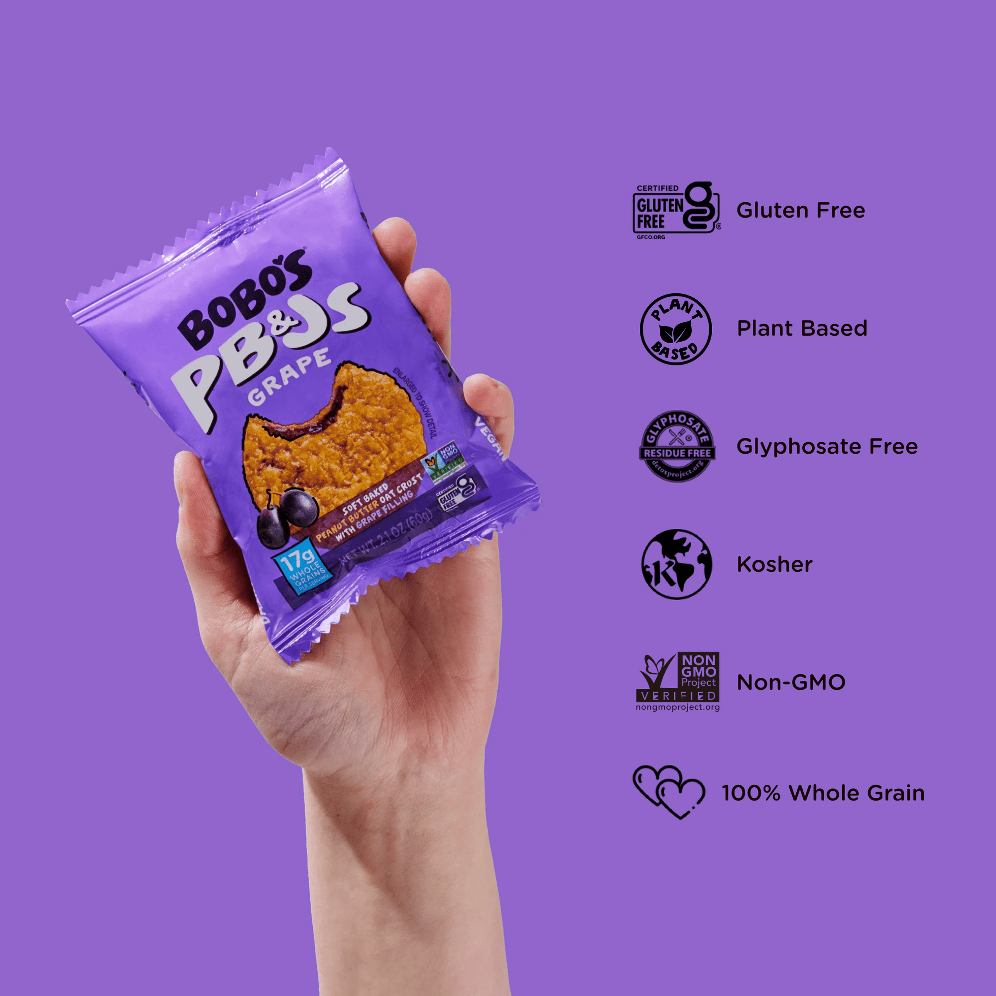 Grape PB&J Oat Snacks
