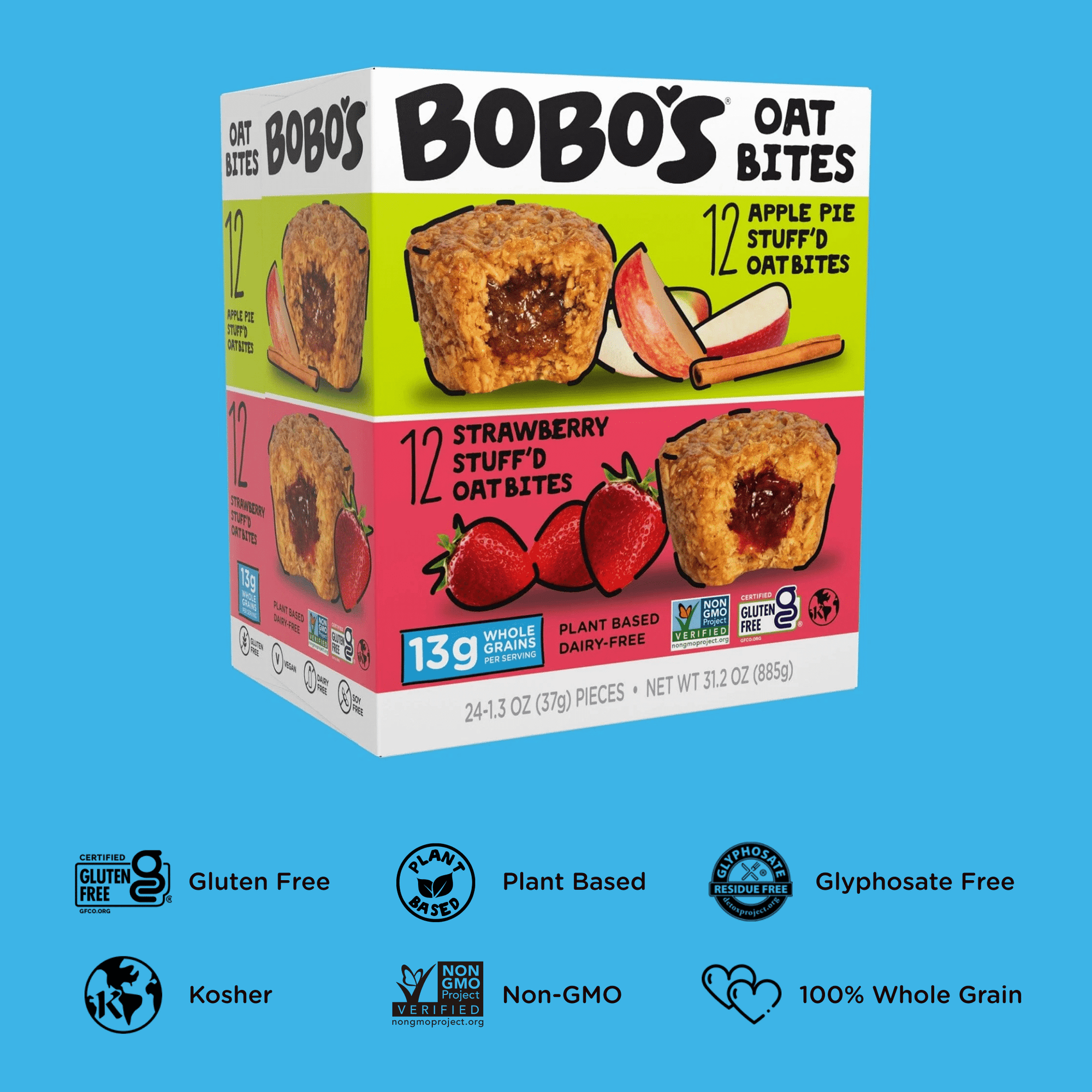 Bobo's Strawberry & Apple Pie Oat Bites