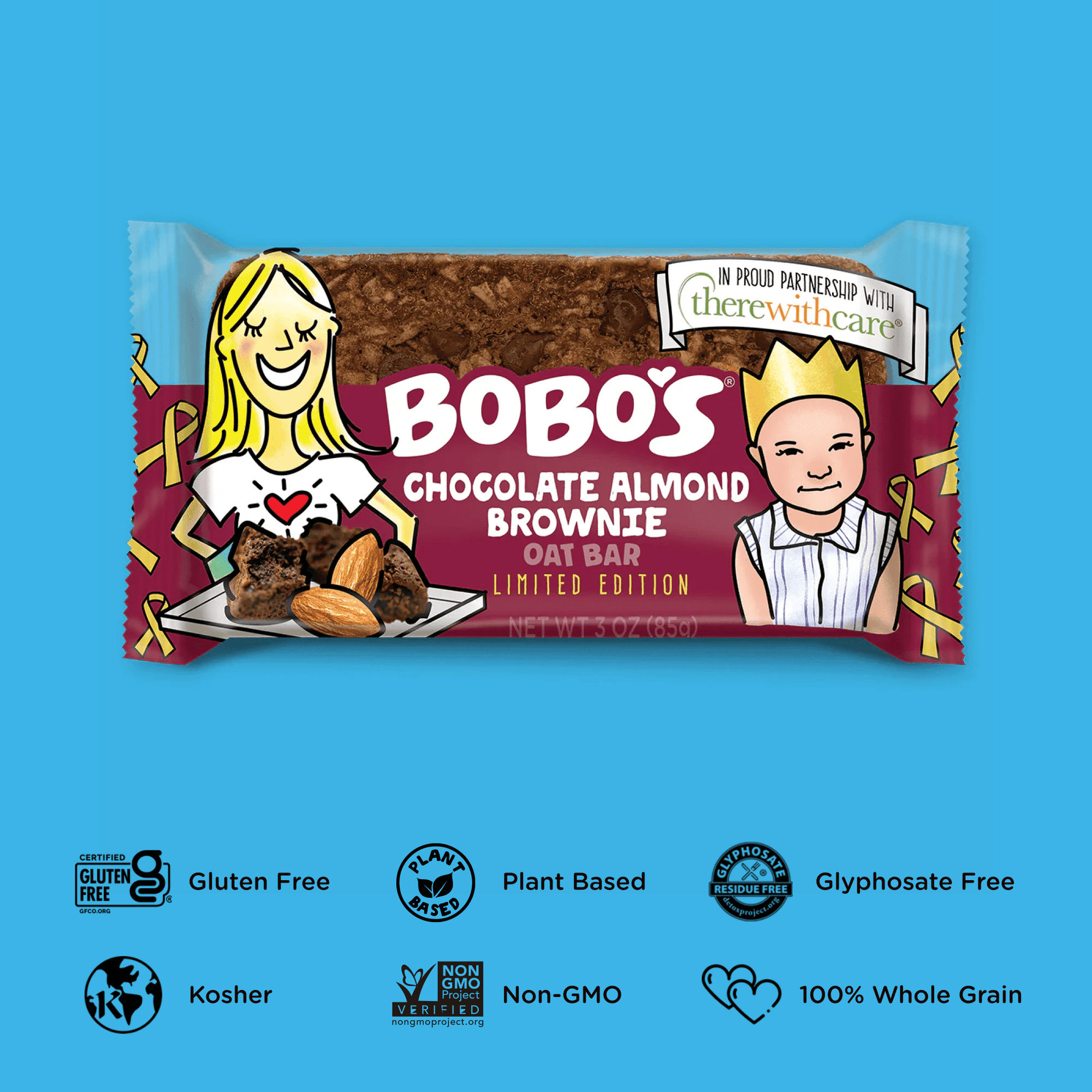 There With Care Chocolate Almond Brownie Oat Bar